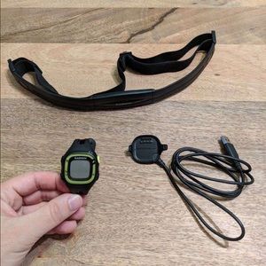 GARMIN Watch, Heart-Rate Monitor and USB.